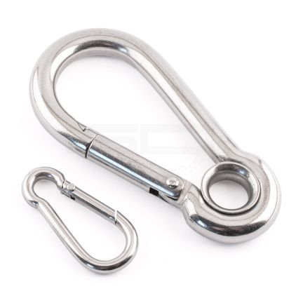 Spring Hook with Eyelet - 316 / A4 Stainless Steel - SPRING-HOOK