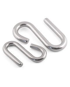 Long Arm S Hooks - 316 / A4 Stainless Steel