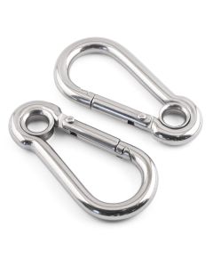 Spring Hooks With Eyelet - 316 / A4 Stainless Steel