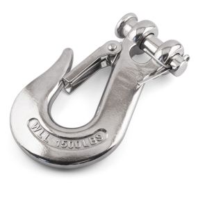 Clevis Slip Hooks with Safety Catch - 316 / A4 Stainless Steel