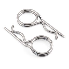 Double Coil Beta Pin R Clips - 316 / A4 Stainless Steel